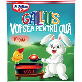 Dr. Oetker - Gallus - Vopsea pentru 10 ouă - "Roșu"