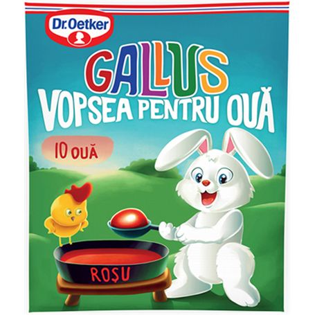 Dr. Oetker - Gallus - Vopsea pentru 10 ouă - "Roșu"