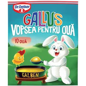 Dr. Oetker - Gallus - Vopsea pentru 10 ouă - "Galben"