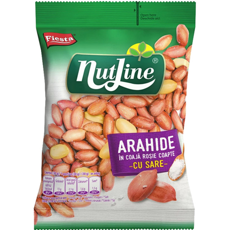 Nut Line - Geröstete Erdnüsse in roter Schale - mit Salz