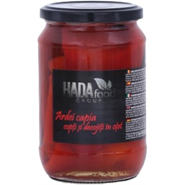 Hadafood - Ardei capia copți și decojiți in oțet, 680 g