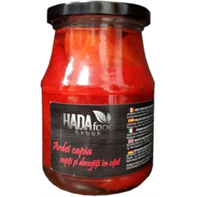 Hadafood - Roasted peeled red peppers in vinegar, 350 g
