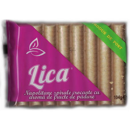 Lica - Crispy spiral wafers with berry flavor