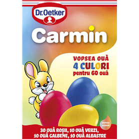 Dr. Oetker - Carmin - Vopsea lichida 4 culori pentru 60 ouă