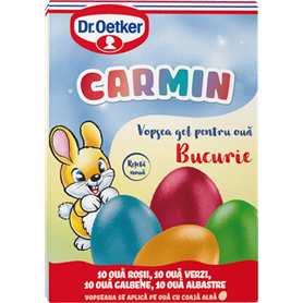 Dr. Oetker - Carmin - Gel Paint 4 colors for 40 eggs "Bucurie"